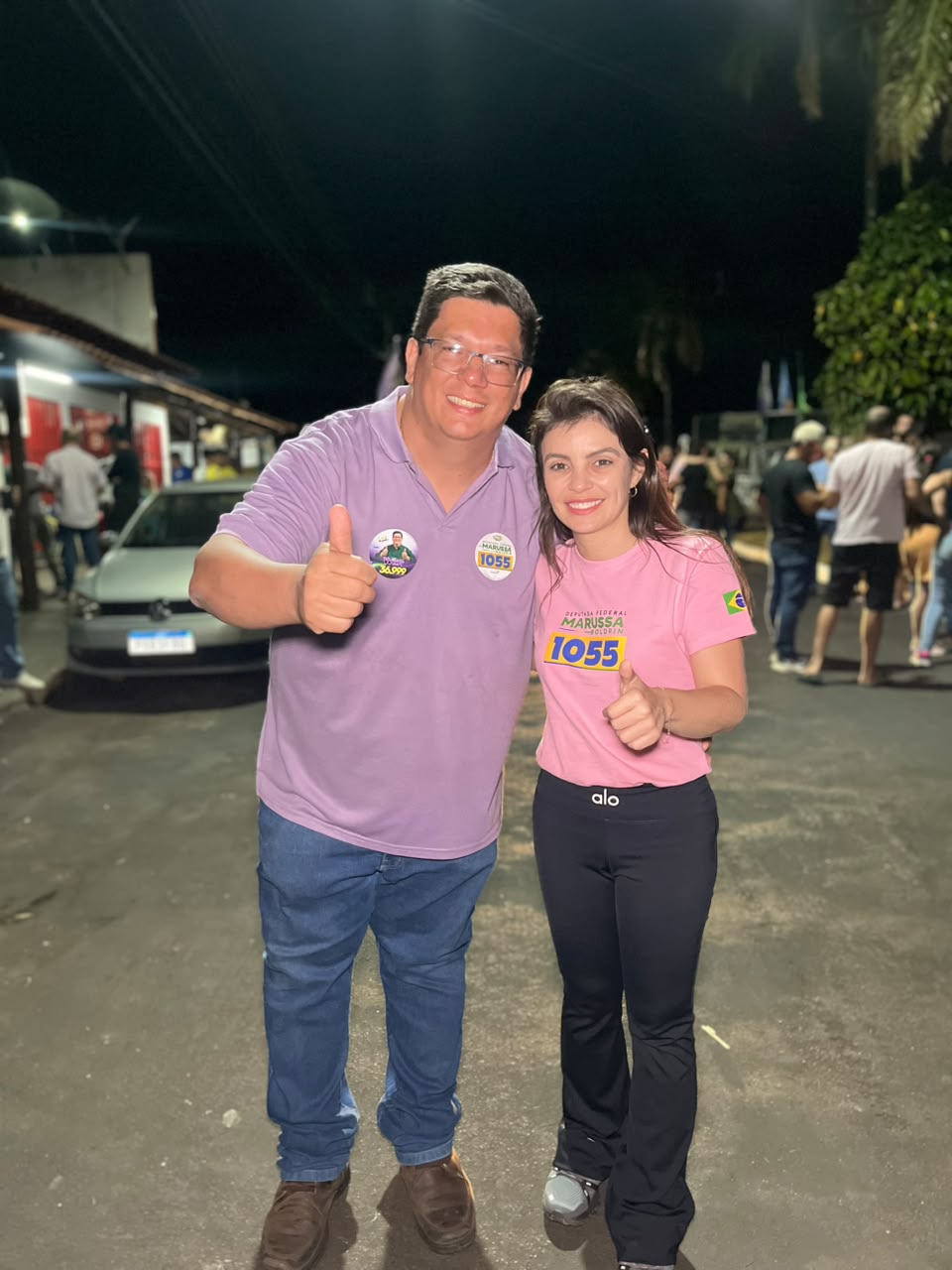 Wesley Santos em registro de atividade de campanha