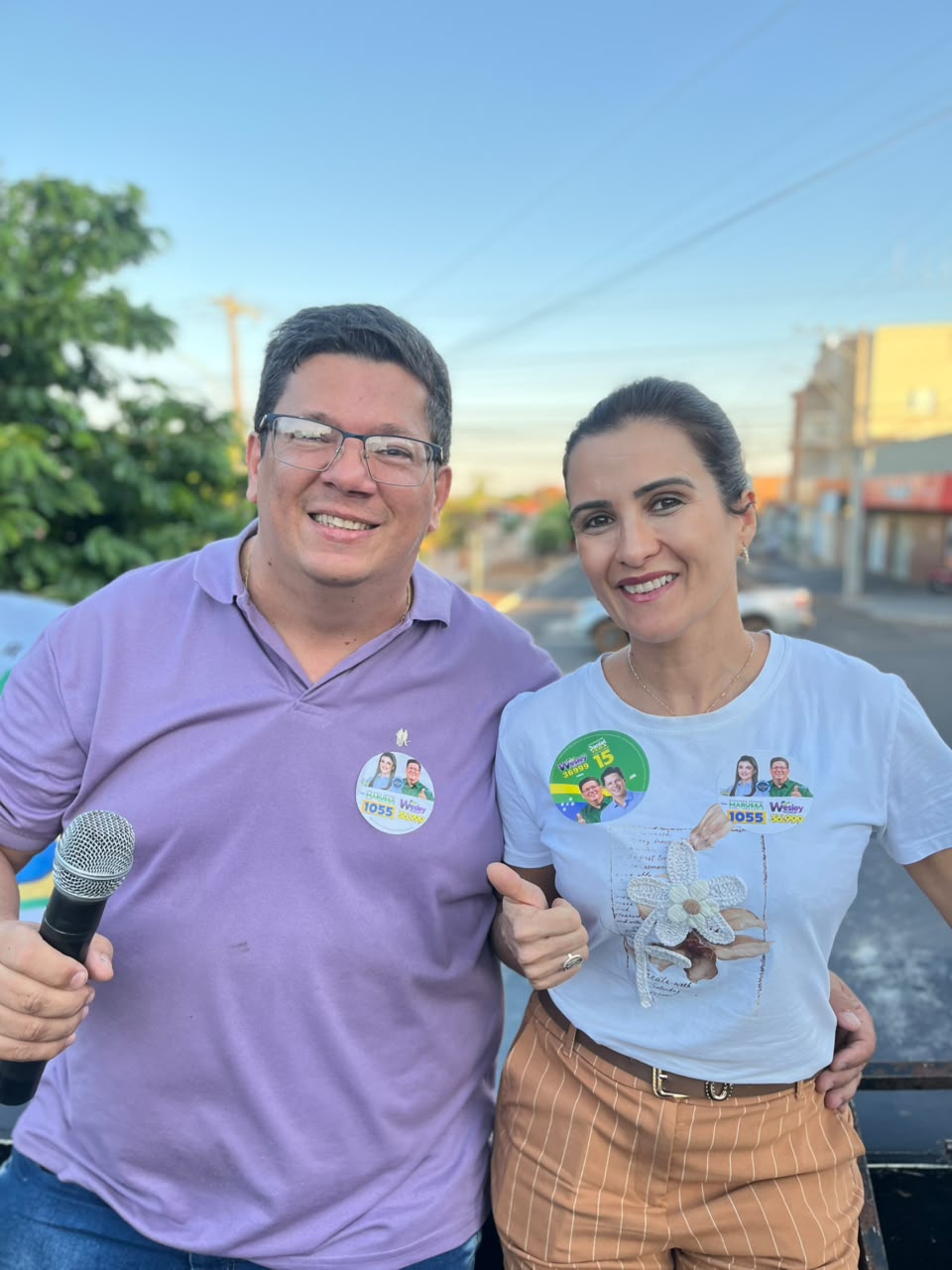 Wesley Santos em registro oficial de campanha